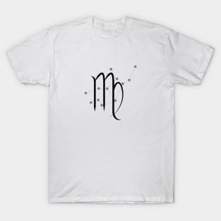 Virgo - Zodiac Sign Symbol and Constellation T-Shirt